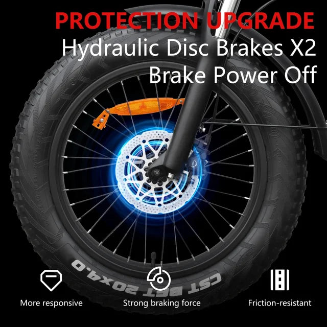 HX Q3 2000W Fat Tire All-terrain Electric Bike-with free fender and rear rack